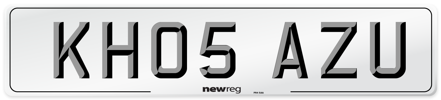KH05 AZU Number Plate from New Reg